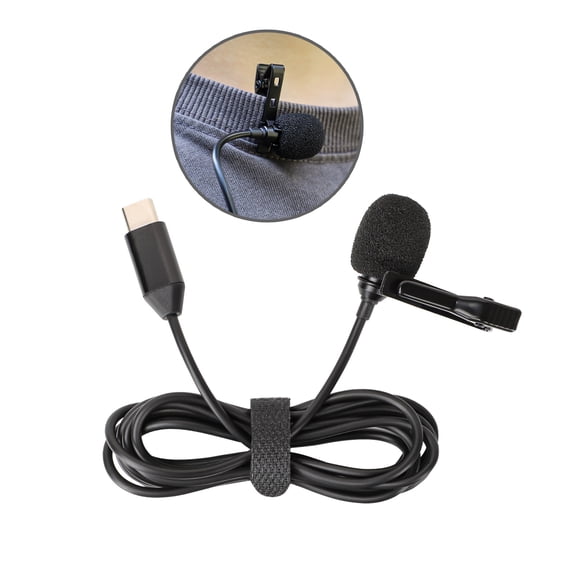 Microphone Professional External Mic Microphone With Clip For 360 Camera Noise Cancelling Accessories