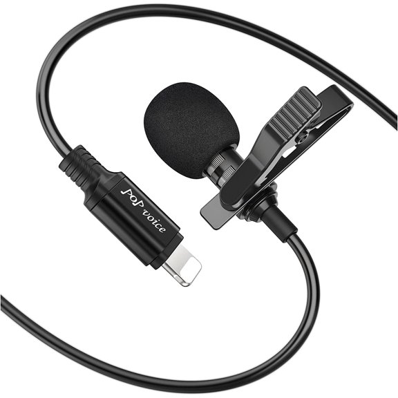 Microphone Professional for iPhone Lavalier Lapel Omnidirectional iPad, iPod, Condenser Mic Audio & Video Recording, YouTube, Interview, Podcast, Vlogging(6.6 Feet)
