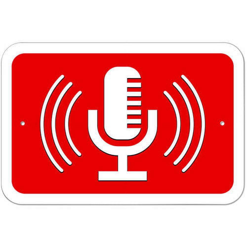 Microphone Recording Streaming Broadcasting Singing Radio Podcast Sign ...