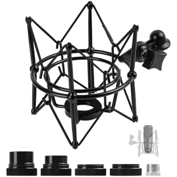 Microphone Shock Mount, Condenser Mic Holder Stand for AT2020 MXL 770 MXL 990 Neumann U8/U87Ai Samson G Track Pro Rode Procaster NT1-A NT2-A and More$$Music