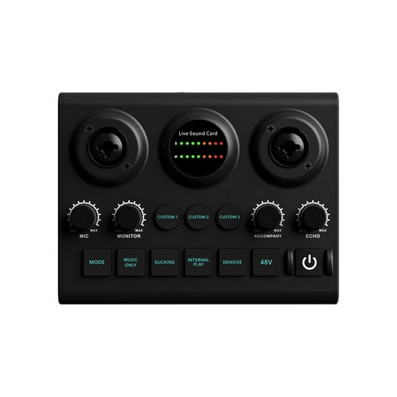 Microphone Sound Card Live Sound Card Singing Performance Sound Card for Microphones and Musical Instruments