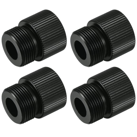 Microphone Stand Adapter 5/8-27 Male to 3/8-16 Female Screw Thread Adapter for Microphone Tripod Stand Black 4 Pcs