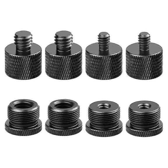 Microphone Stand Mic Boom Arm Set,Mic Thread Adapters-5/8 Female to 3/8 Male and 5/8 Female to 1/4 M