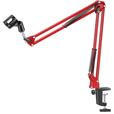 Microphone Stand Suspension Boom Scissor Arm Upgraded Studio Microphone Mic Holder Mike Stand Clamp (Red) 5 Core MS ARM R ?????Ratings ?? Best Deal