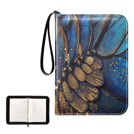 400 Pockets Trading Cards Album,Card Binder 4-Pocket, Cards Collector Album Holder Fits 400 cards with 50 removable sheets Close-up Of Wings