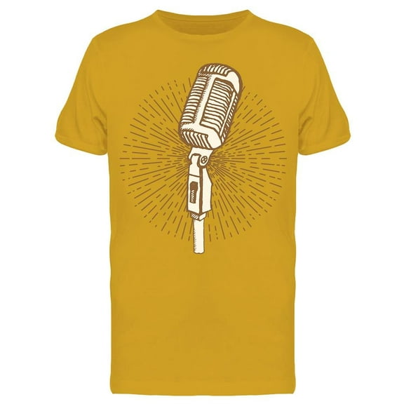 Microphone Vintage Style T-Shirt Men -Image by Shutterstock, Male Small
