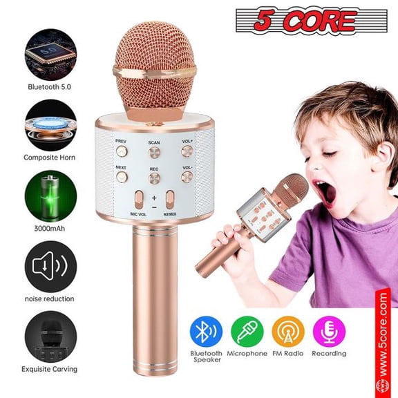 Microphone Wireless Karaoke Mic With Speaker 3 in 1 Portable Bluetooth Microfono Inalambrico
