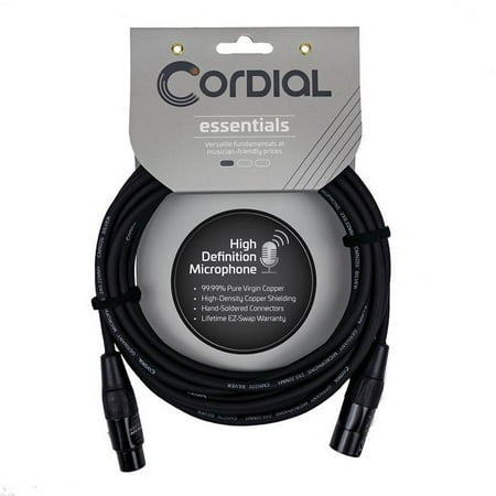 Cordial - Microphone - XLRM to XLRF - Black