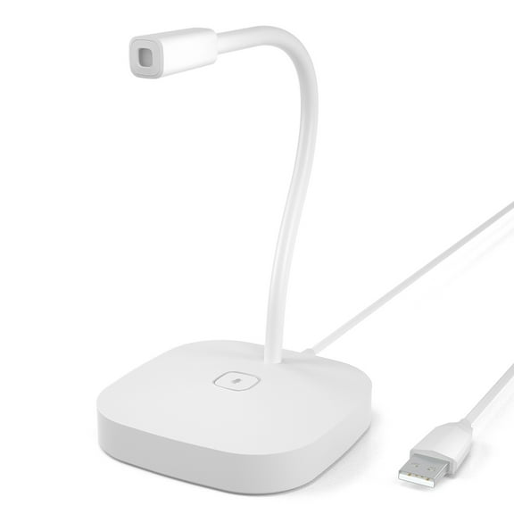Microphone,-button Play Computer Pc Laptop With Mute Wired Condenser And Play Mic Mute -button Usb Usb Computer Mic Office Usb Adjustable Neck With Usb Wired Play Computer Montloxs Cool white
