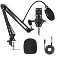 thumbnail image 1 of Microphone for Podcast Equipment Bundle, USB Microphone, Microphone for Computer, Perfect for Live Streaming, Black, 1 of 8