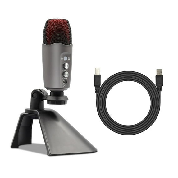 Microphone with Stand for Birthday &Streaming Conference Professional Mic Listening