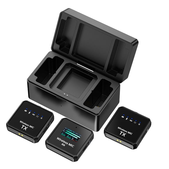 Microphones,Adapter Cables Box With Tft 100m Receiver 2pcs Box Screen Compatible Noise Reduction With Lavalier Clip-on Android 2pcs S Box Clip-on Microph00m Noise Buzhi Tft Sn 3pcs
