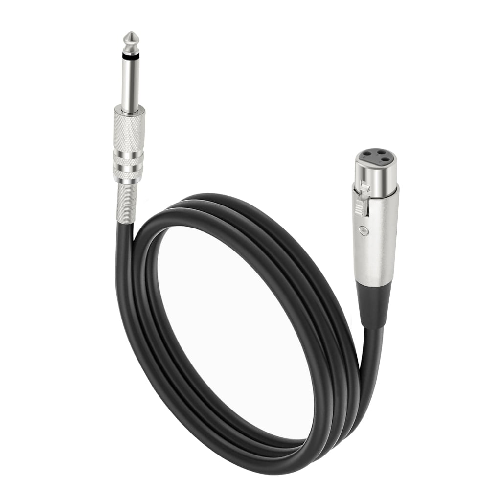 Mixer Plug Microphones Cable, Female To Quarter Inches Unbalanced 3Pin Plugs ...