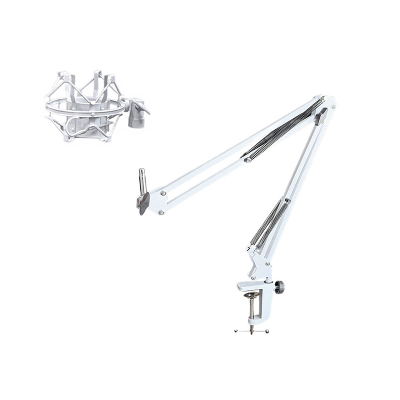 Microphones Desk Mount Stand with Adjustable Height and Angled for Musicians and Vloggers