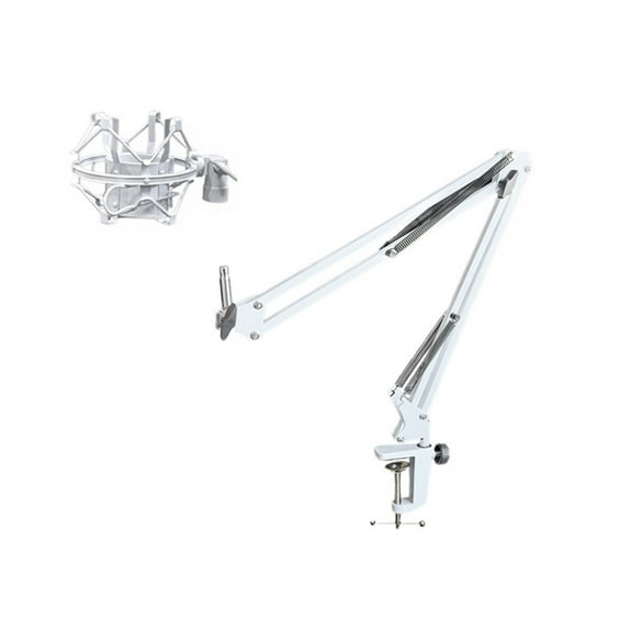 Microphones Support Arm with Adjustable Height Shock Mount for Content Creators