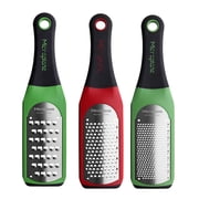 Microplane Artisan Series 3-Piece Grater Set, Red/Green, Fine to Extra Coarse
