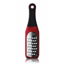 Microplane Artisan Extra Coarse Grater, Red –  Stainless Steel Cheese & Vegetable Grater with Soft-Touch Handle and Rubber Foot