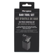 Microplane Bar Tools 6 Piece Cocktail Set, Matte Black