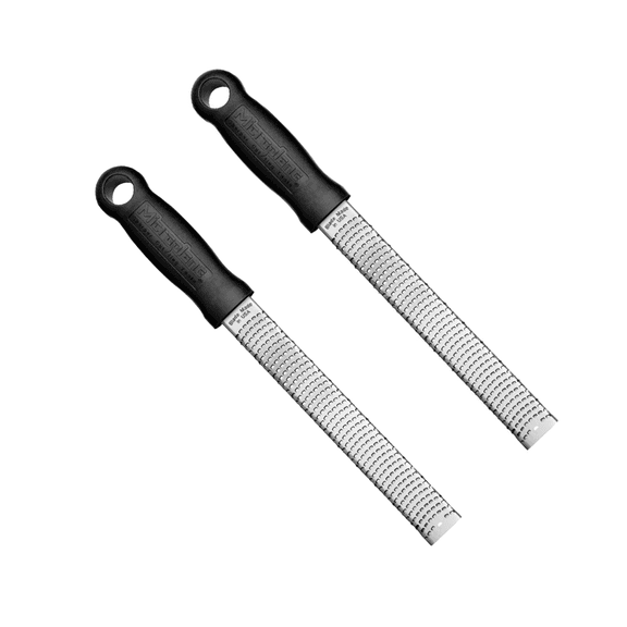 Microplane Classic Grater/Zester 2-Pack, Classic Black Handle