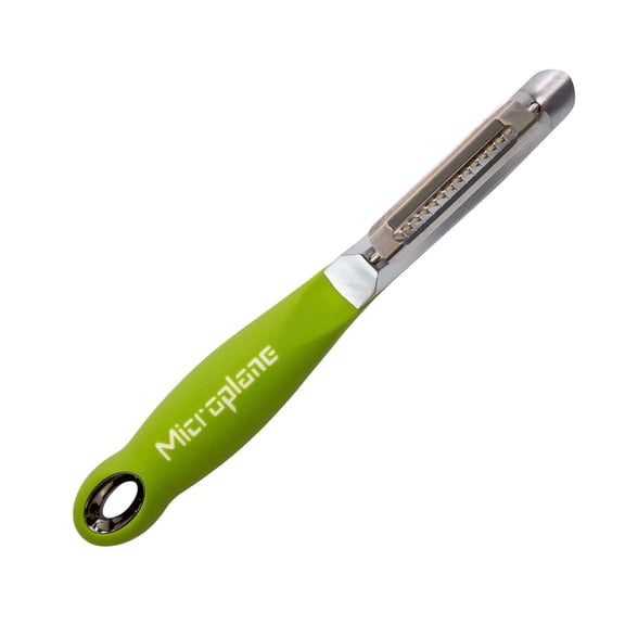 Microplane Ergonomic Julienne Vegetable Peeler Precision Stainless Blade (Green)