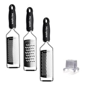 Microplane Gourmet Series 4pc Cheese Grater Set, Stainless Steel, Dishwasher Safe