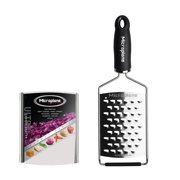 Microplane Gourmet Series Ultra Coarse Grater - Stainless Steel Durable Cheese & Vegetable Grater with Non-Slip Handle, Ergonomic Soft Touch, Wide Blade for Kitchen Professionals