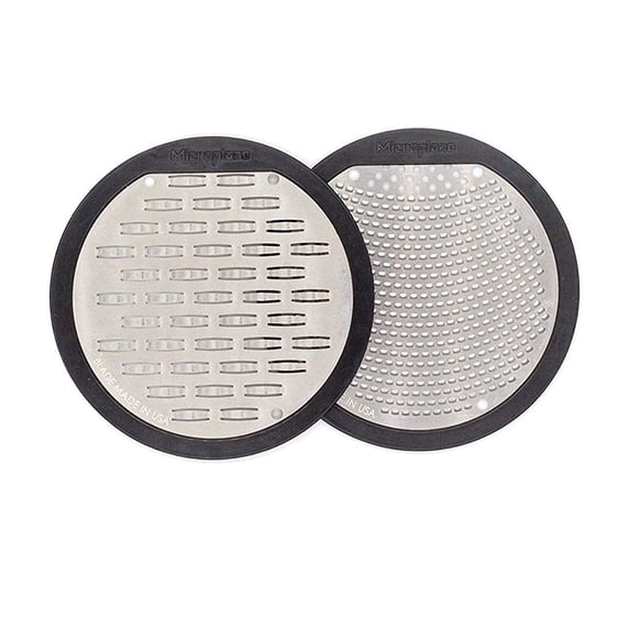 Microplane Mason Jar Lid Grater Set, Stainless Steel, Fine, 2 Pack