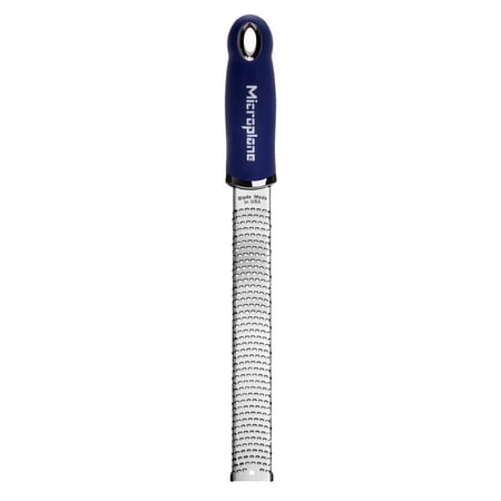 Microplane Premium Classic Zester Grater - Dark Blue, Ergonomic Handle, 1 Count, 12.6" x 1.38" x 1.18"