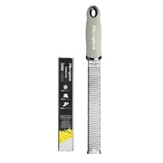 Microplane Premium Classic Zester and Grater with Soft Touch Handle in Sage Green - Dishwasher Safe, USA Made Stainless Steel Blade