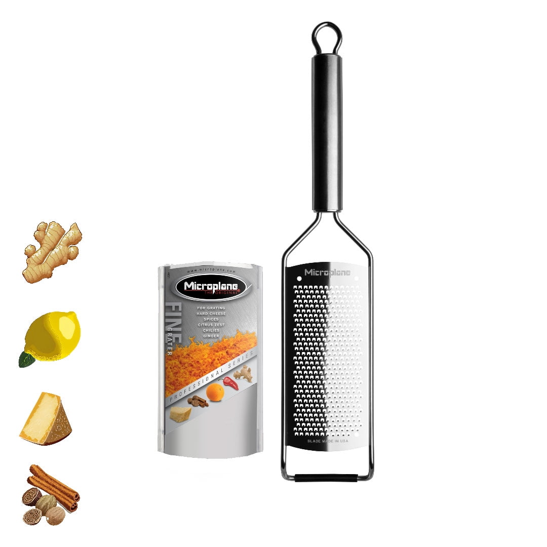 Microplane 45004 Gourmet Series Fine Cheese Grater, Black