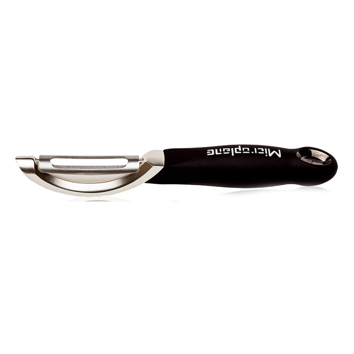 Microplane Professional Swivel Fruit/Vegetable Peeler, Stainless Steel, Black, 1 Count