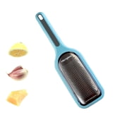 Microplane Select Series Fine Grater - Purist Blue, Durable Stainless Steel Zester for Kitchen