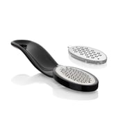 Microplane XL Pro 2-in-1 Foot File/Buffer System for Pedicures and Callus Remover for Cracked Heels Black