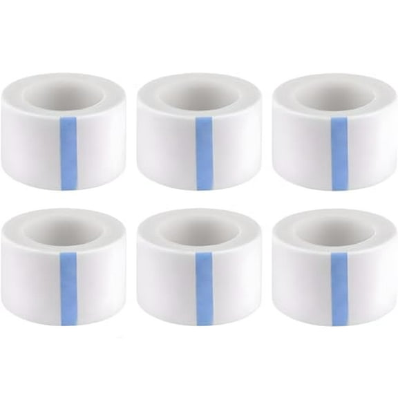 Microporous Soft Paper Tape Easy to Tear Self Adhesive Bandage Non-Woven Breathable Wound Tape, 1 X 10 Yd, Pack of 6 Rolls