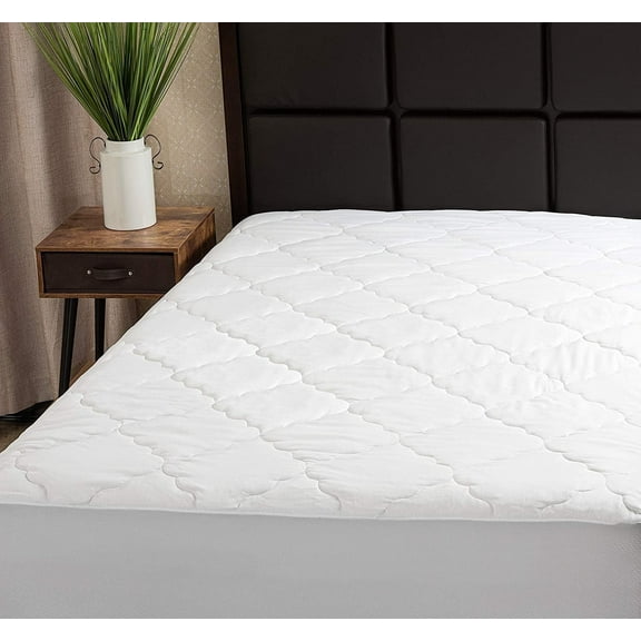 Micropuff Soft and Comfortable Queen Size Mattress Pad - Simple and Easy to Use Mattress Pad - 100 gsm - Odorless Filing - Durable at 125 Breaking Strength - Tight Elastic Stretch for Perfect Fit