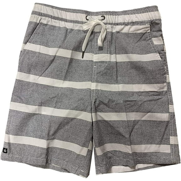 Micros Boy's Stretch Cotton Shorts (Navy Stripe, X-Small 5/6)