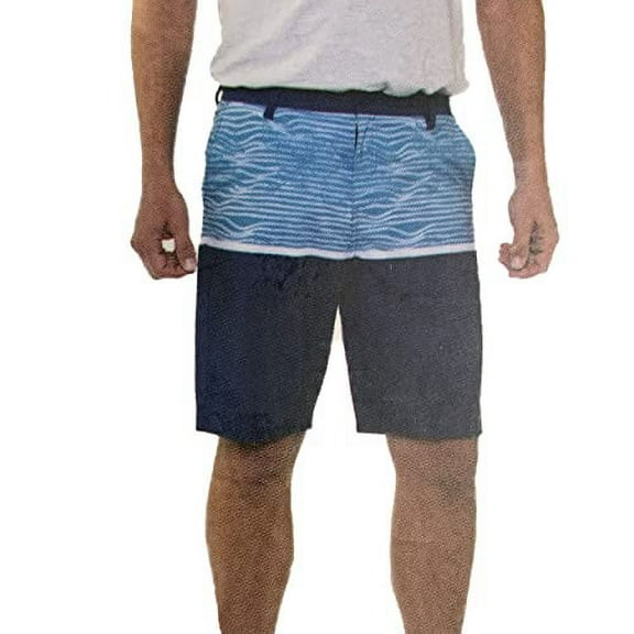 Micros Men's 4-Way Stretch Short (34, Navy)