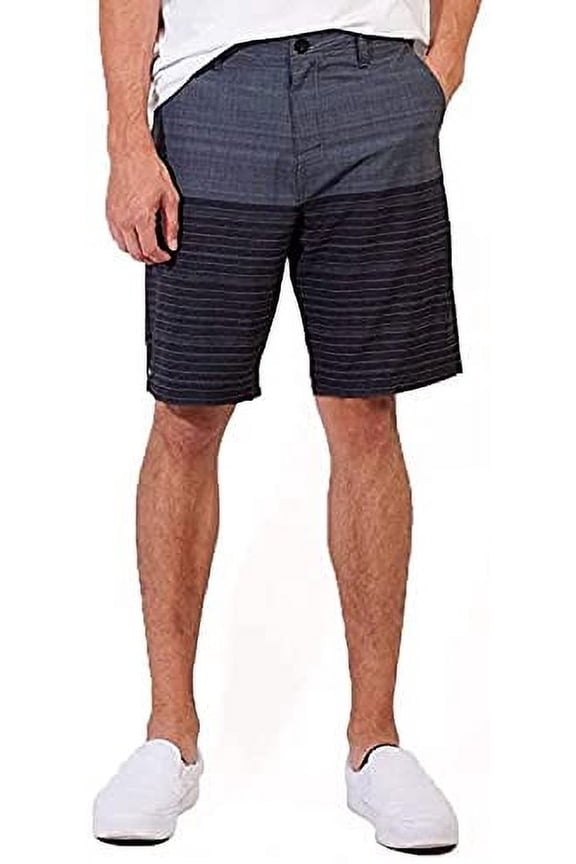 Men's Matt 4-Way Stretch Flat Front Standard Fit Shorts (Navy Jehan, 38)