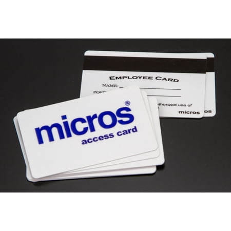 Micros POS - Magnetic Swipe Employee ID Cards (10 Pack) - NEW