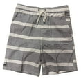 thumbnail image 1 of Micros Youth Boys' Drawstring Striped Casual Shorts, Navy Stripe, Small, 1 of 2