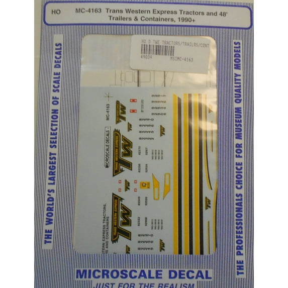 Microscale MC-4163 Trucking Company Vehicles Mini-Cals Trans Western Express 48'
