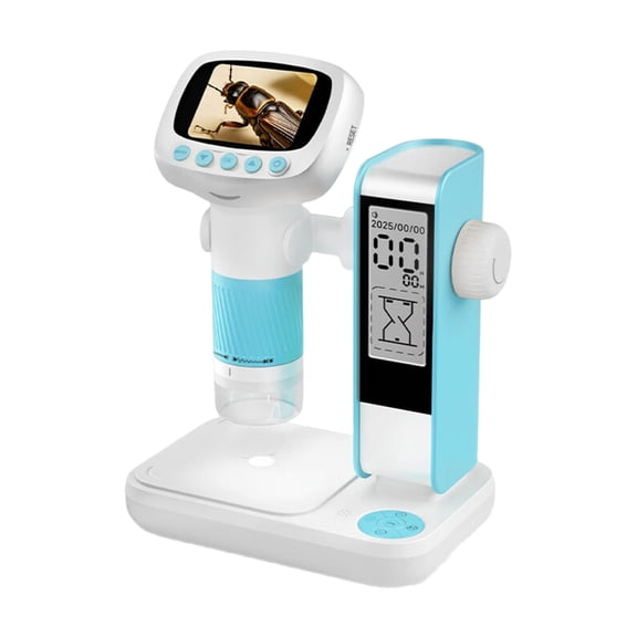 Microscope 1000X Magnification 2Inch Color Display Ergonomic Grip Microscope For Backyard Exploration