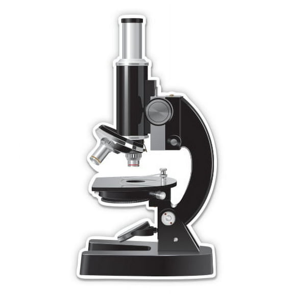 Microscope - 3" Vinyl Sticker - For Car Laptop I-Pad Phone Helmet Hard Hat - Waterproof Decal