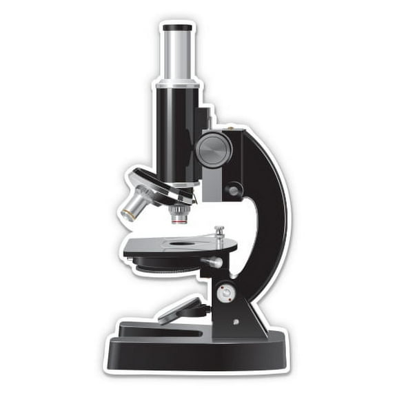 Microscope - 5" Vinyl Sticker - For Car Laptop I-Pad - Waterproof Decal