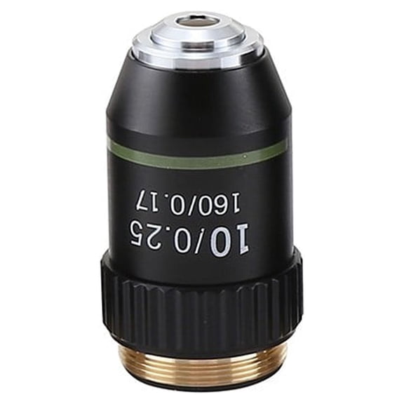 Microscope Achromatic Objective Lens 4X/ 20X /40X/ 60X /100X/ 195Mm Tube Length 20.2mm RMS Mount For Biological Laboratory Black Copper Core 0.17mm Glass Oil