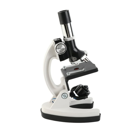 Microscope Children Microscope Kit Large Eyepiece 100X-1200X High Definition High Power Metal Microscope With Light Source Kids Educational Experiment Microscopic Magnifier