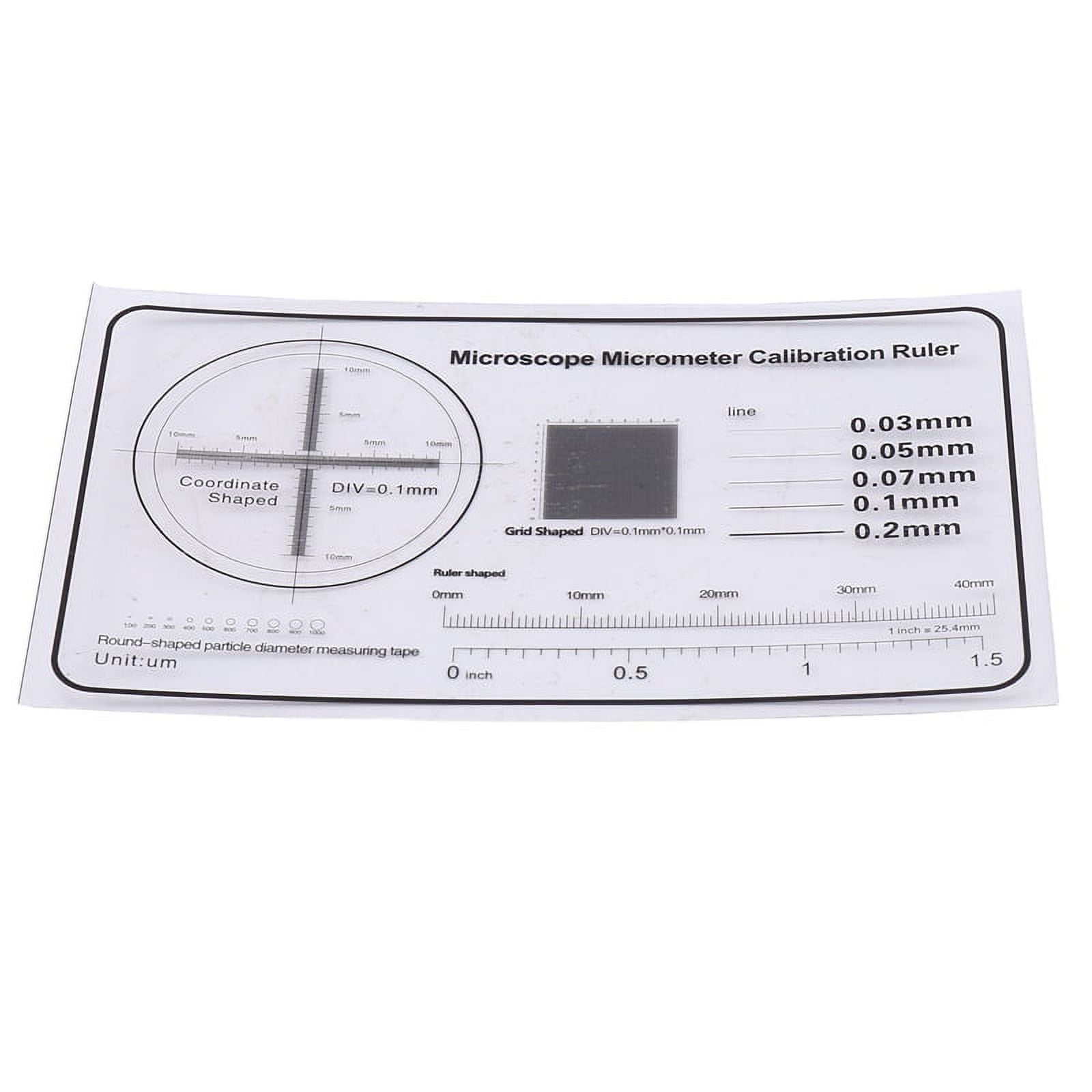Microscope Correction Ruler Optical Micrometer Correction Sheet
