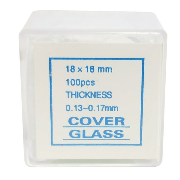 Microscope Cover Slips, Size #1 Thickness, 18mm by 18mm, Pack of 1000 Slides by Go Science Crazy