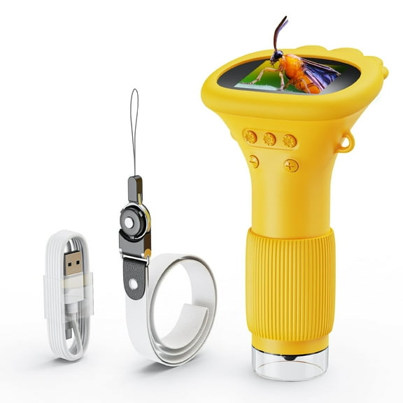 Microscope For Kids, Digital Microscope With 2'' Screen - 200x Zoom, Science Kits for Boys & Girls,AOPICK