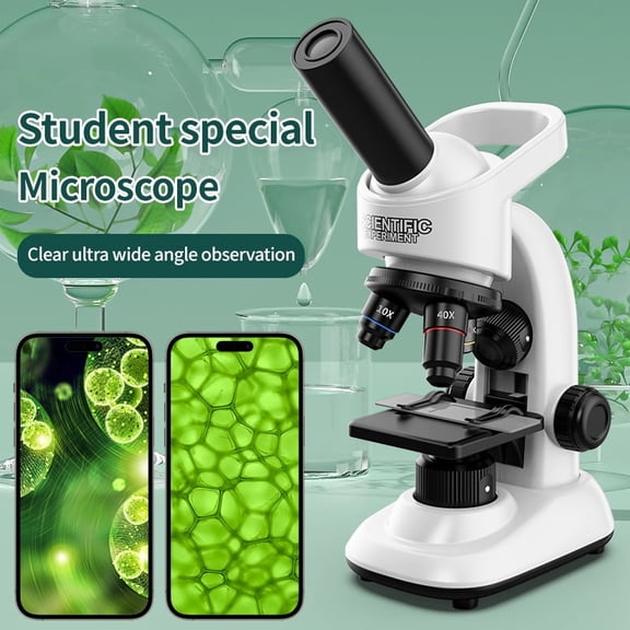 Microscope for Kids Adults,40X-16000X Microscope,Slides and Tools, Science Experiments Kit STEM Project Toy Gift for for Kids Boys Girls Beginner 3-5 5-7 8-12